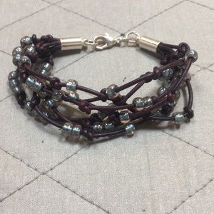 Purple & Blue Bead Bracelet